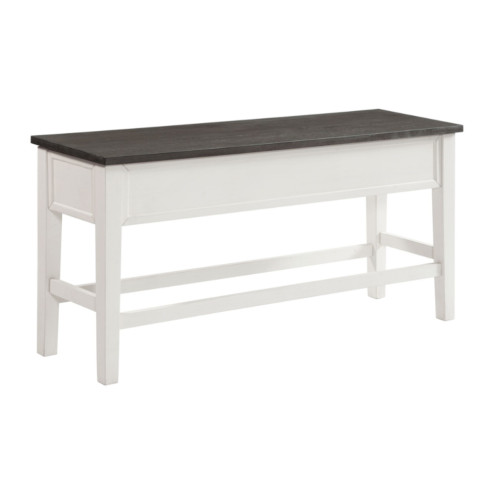 Kayla Dining Table Storage Bench W/Grey Top (8785084088641)