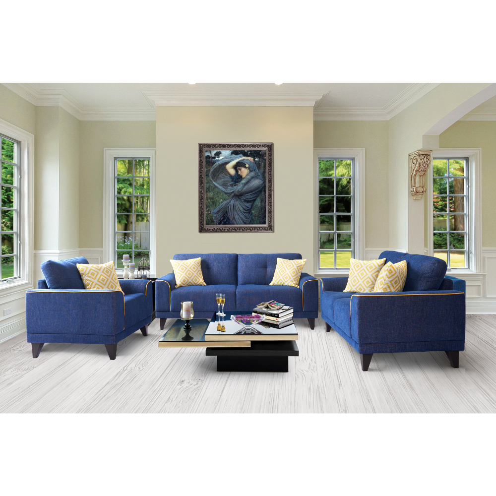 Maryland Majestic Dark Blue Loveseat (6645529870432)