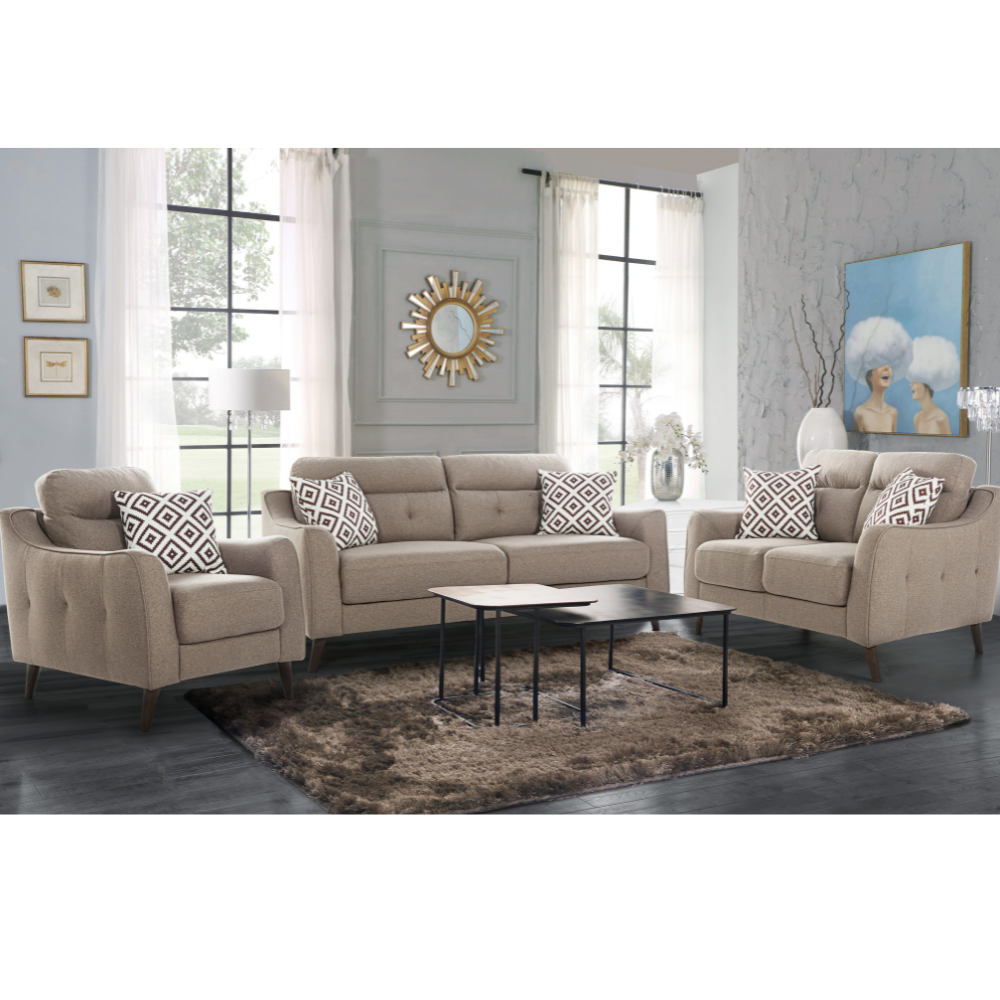 El Paso Exquisite Beige Loveseat (6645529673824)