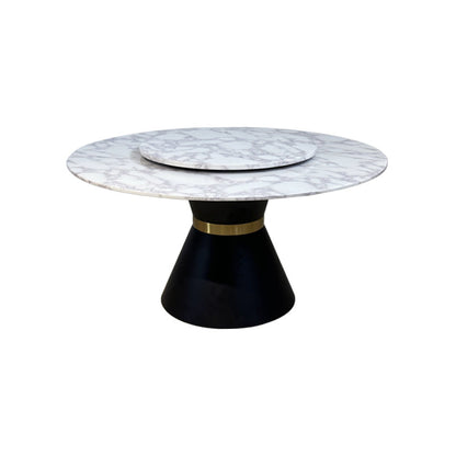 Matte Black Marble Dining Table -4 Persons