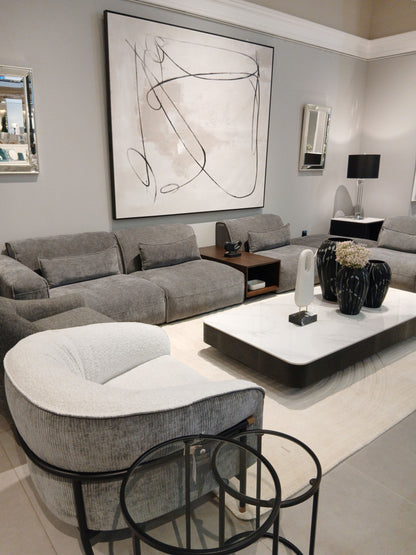 AlDana black armless seater