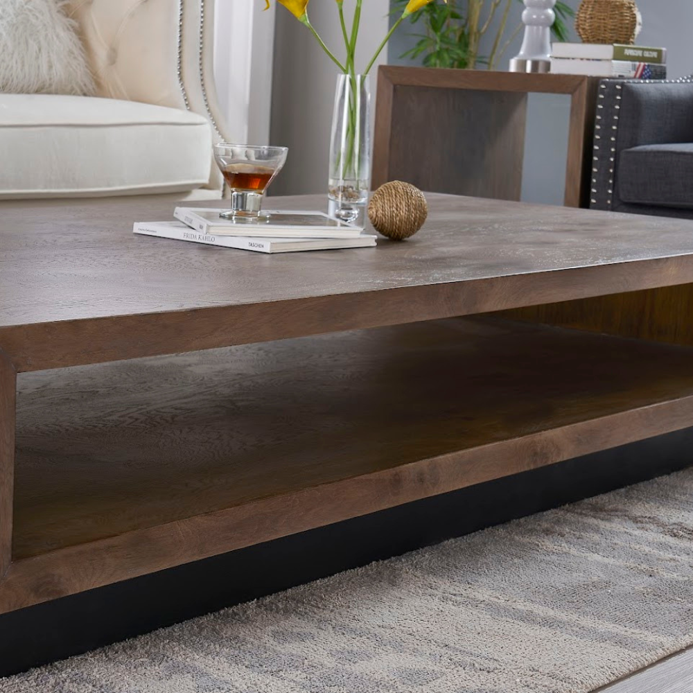 Oak Wood Coffee TABLE (6650905395296)