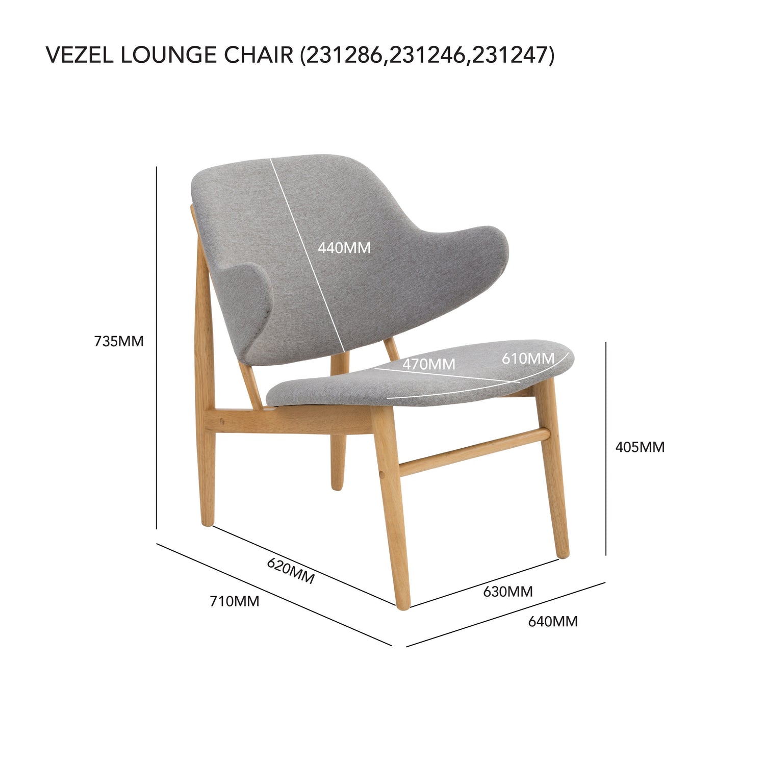 VEZEL LOUNGE CHAIR
102/6515 (