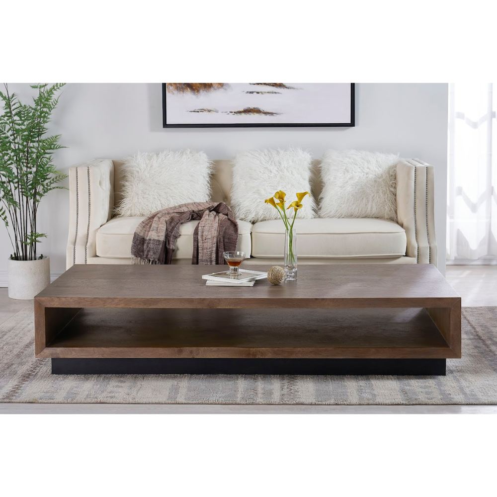 Oak Wood Coffee TABLE (6650905395296)