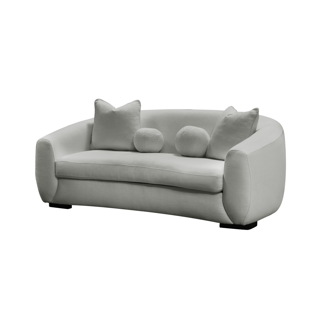 Boucle brown leather sofa