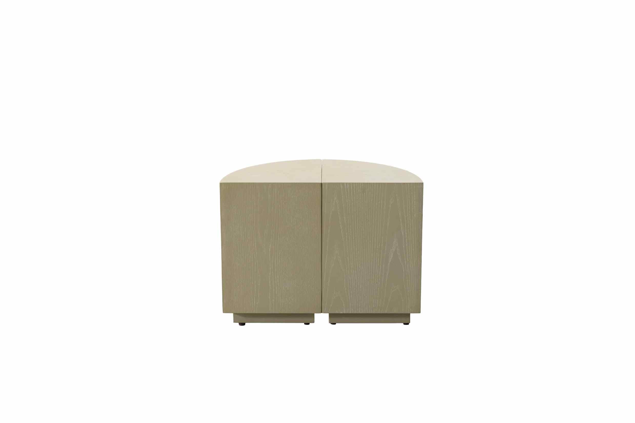 Raghad&amp;Aseel Modular Wooden 1/4 Sector Ottoman