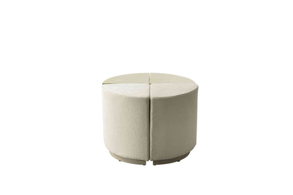 Raghad&amp;Aseel Modular Wooden 1/4 Sector Ottoman