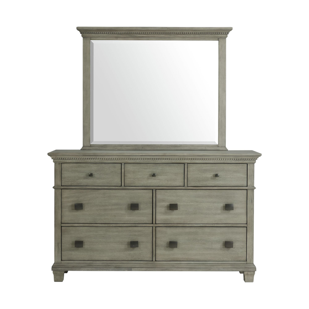Crawford Dresser & Mirror Set Grey (8785090871617)