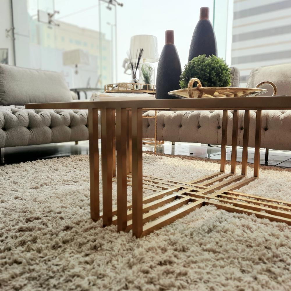 Golden Brushed Coffee Table (8785173643585)