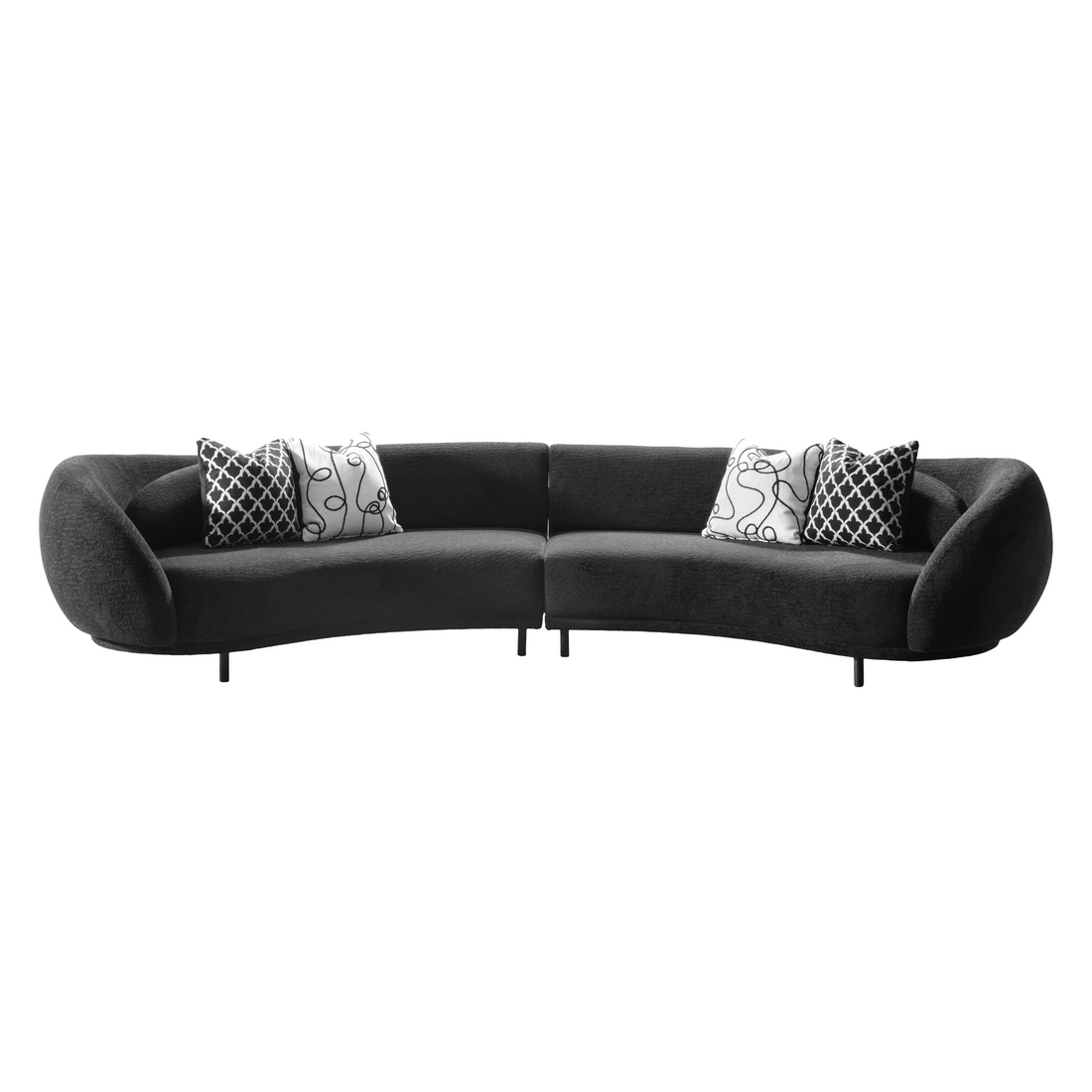 Lush Lounge Black Sectional