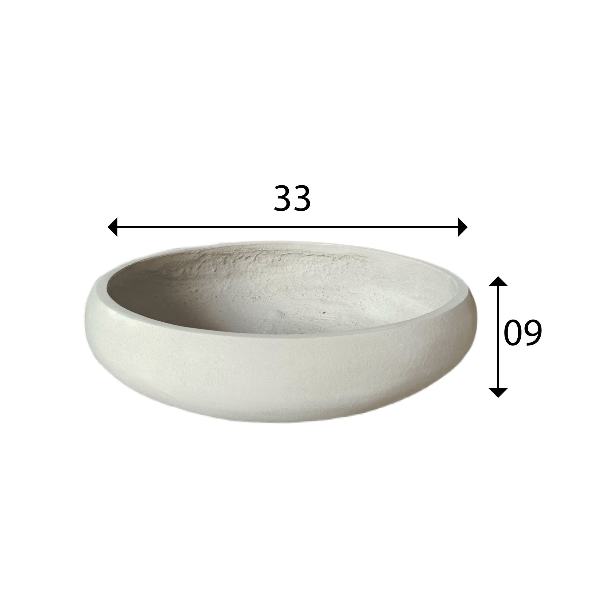 Sand Cement Terrazzo Indoor/Outdoor Plant Pot By Roots33W*33D*9H. (8785197236545)