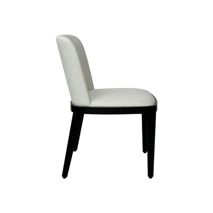 off-white dining chair black legs