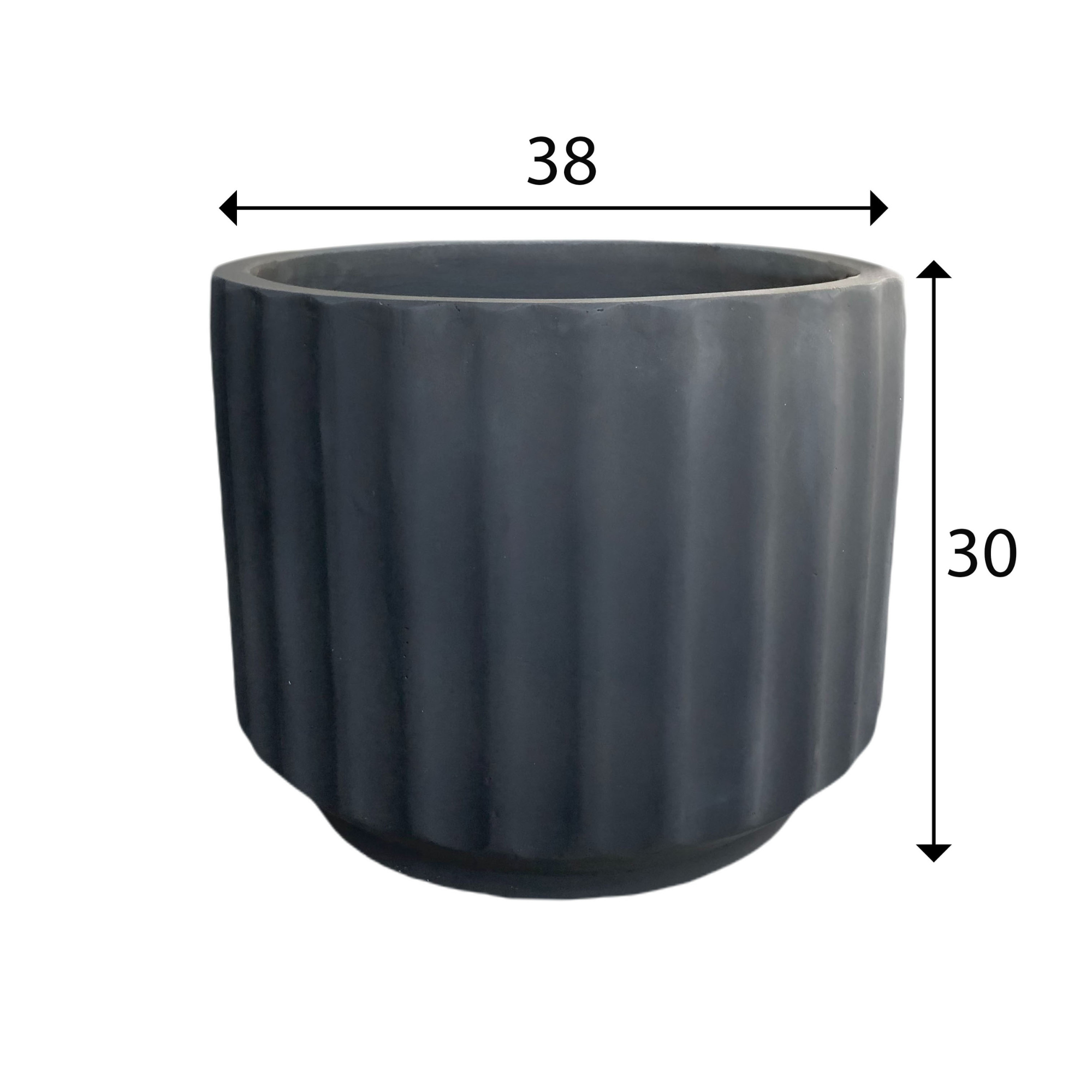 Black Wash Indoor/Outdoor Plant Pot By Roots32W*32D*26H. (8785201332545)