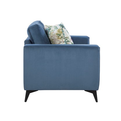 Brandon Beloved Dark Blue Loveseat (6645528920160)