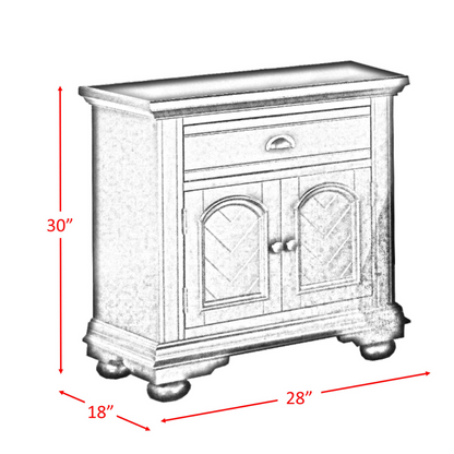 Brook White Night Stand