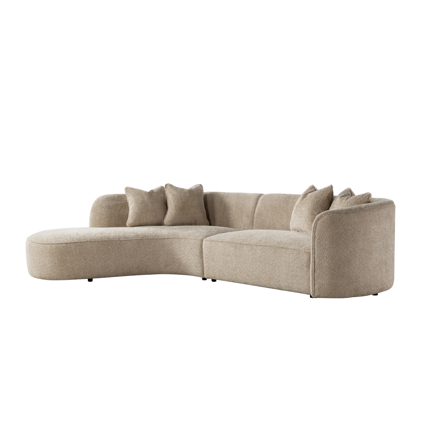 Raya Beige Sectional (Left Chaise + Right Arm)