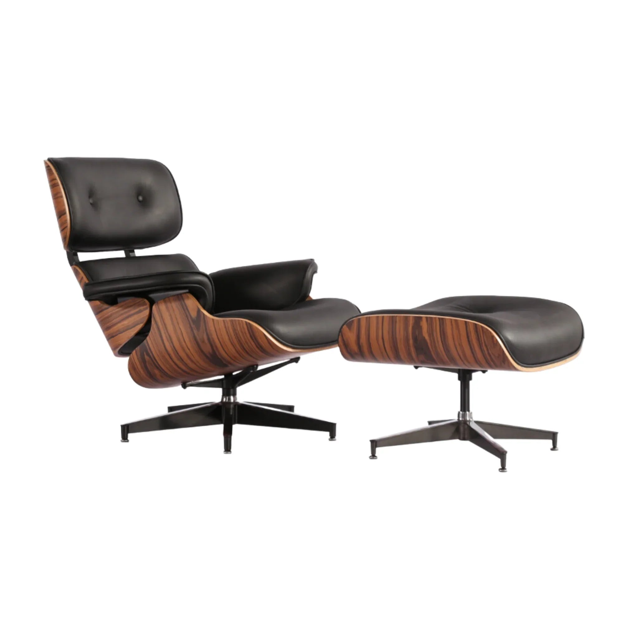 Leather Palisander Wood Lounge Chair (8782109049153)