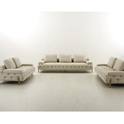 Tufting Beige 4-Seater Sofa (280cm)