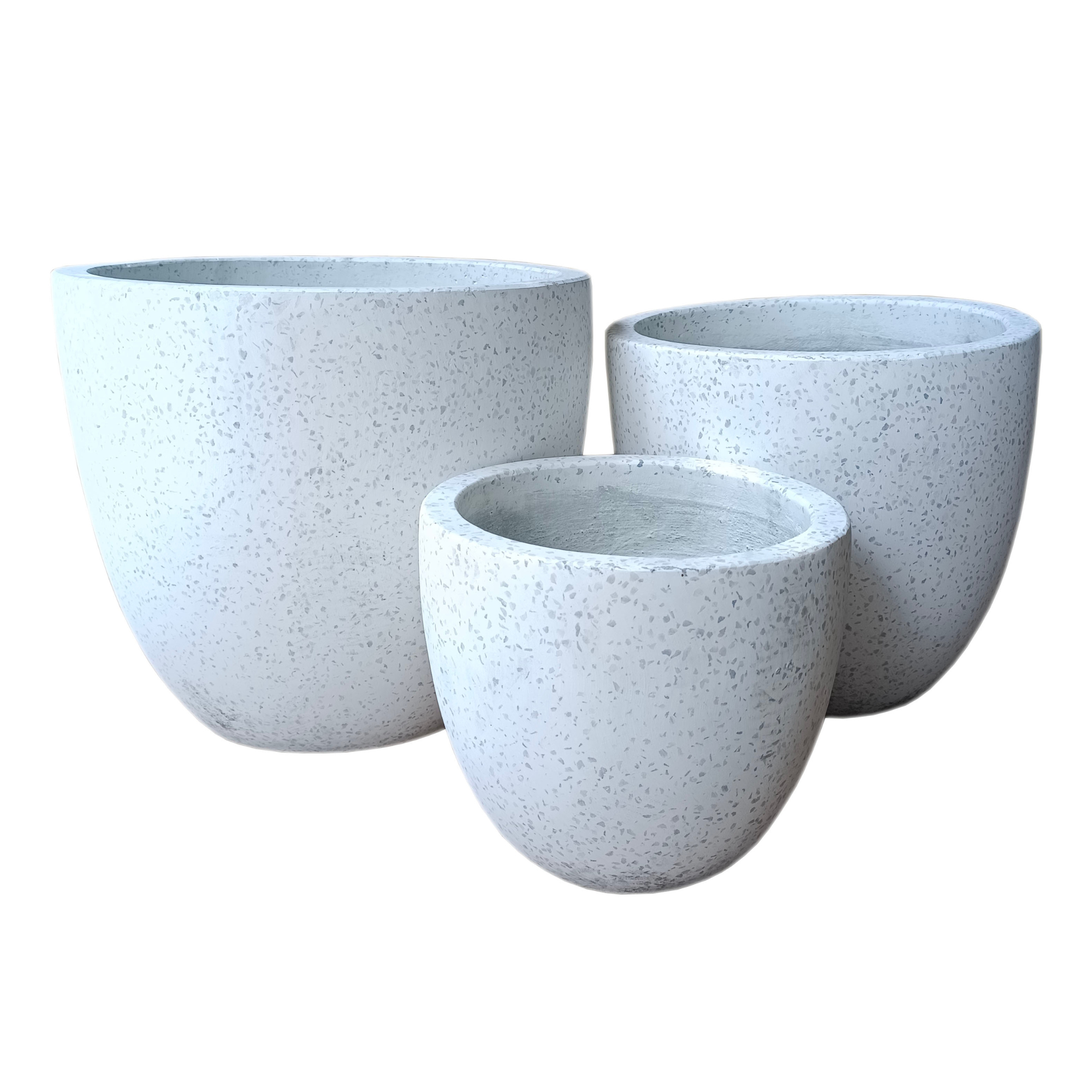 White Terrazzo Indoor/Outdoor Plant Pot By Roots36W*36D*32H.