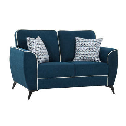 Anniston Appeal Blue Loveseat (6645527904352)