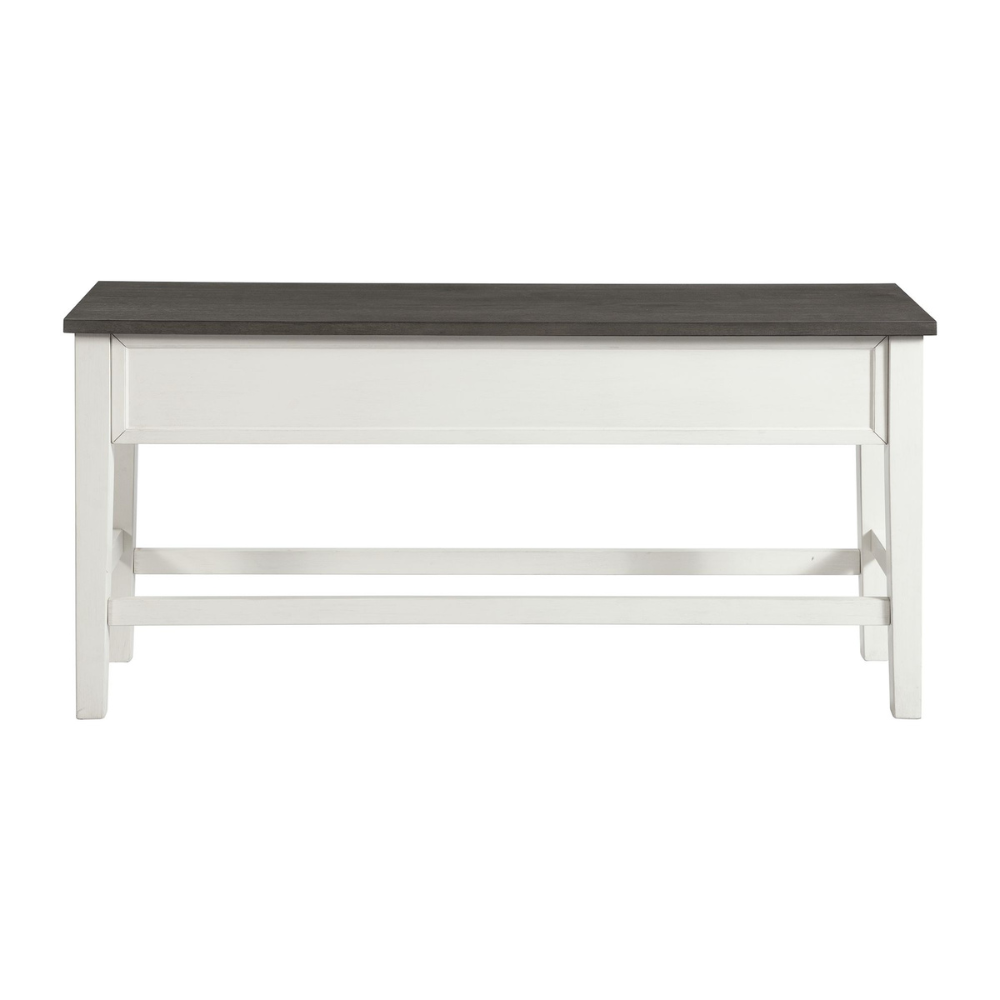 Kayla Dining Table Storage Bench W/Grey Top (8785084088641)