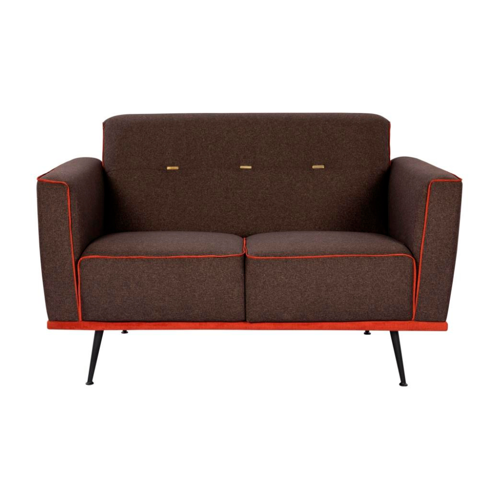 Bolzano Blissful Dark Brown Loveseat (6645528297568)