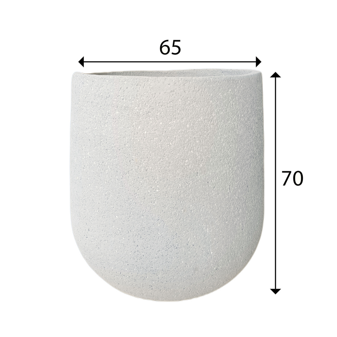 Grey Foam Indoor/Outdoor Plant Pot By Roots65W*65D*70H.