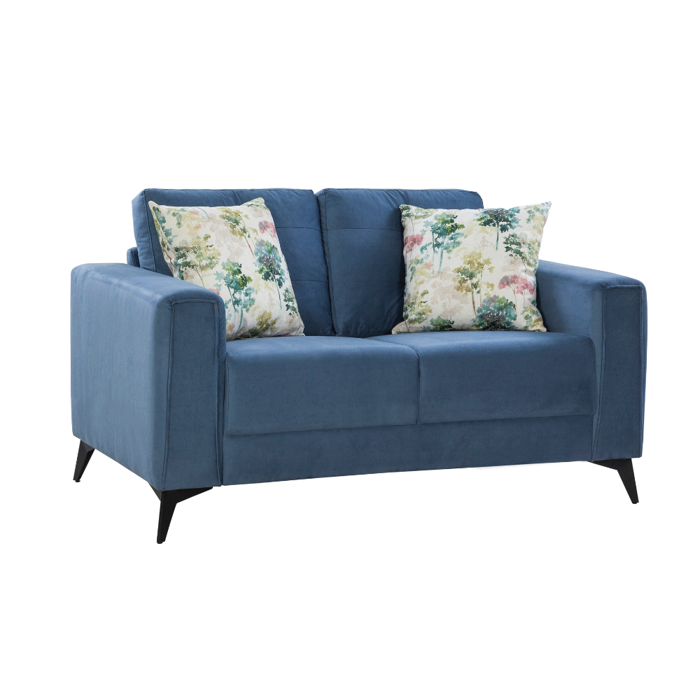 Brandon Beloved Dark Blue Loveseat (6645528920160)