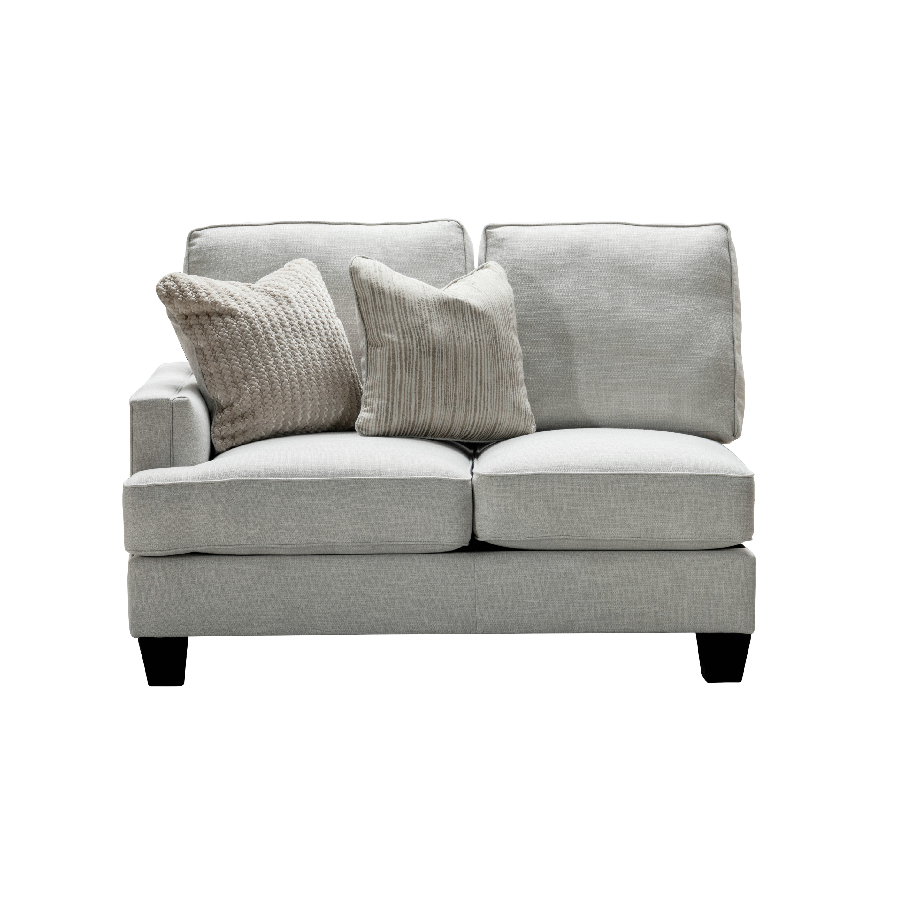 Luis Grey Left Arm Facing Loveseat W136