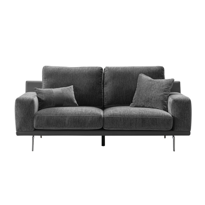 Whisper Soft Black Loveseat W190