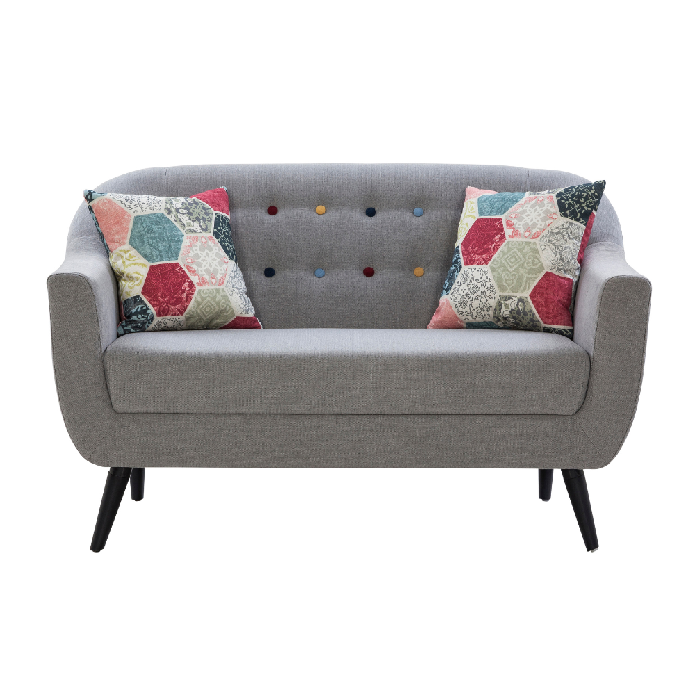 Kimberley Cordial Grey Loveseat (6645528658016)