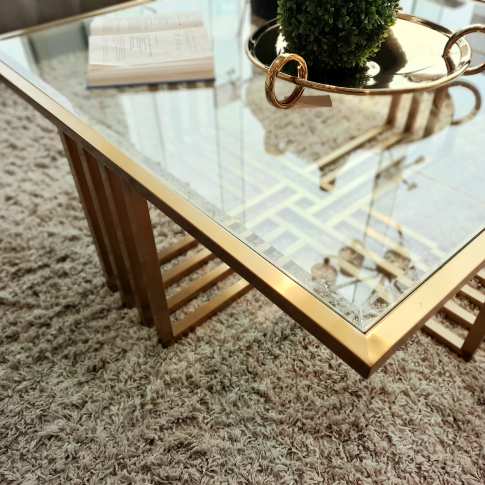 Golden Brushed Coffee Table (8785173643585)
