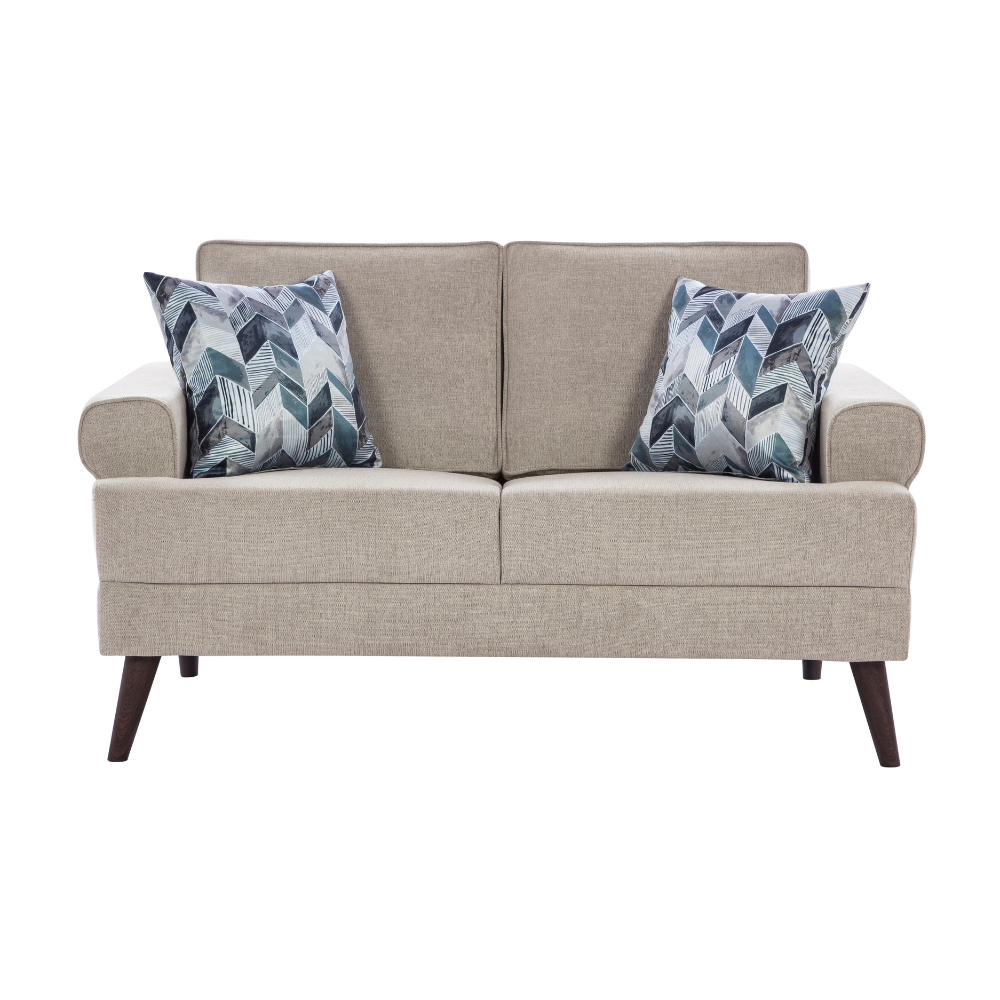 Thompson Sequin Grey Loveseat (6645529051232)