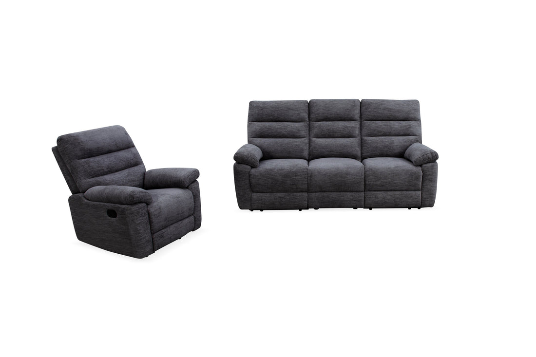 Comficore Navy Manual Motion Set ( Sofa + Chair)