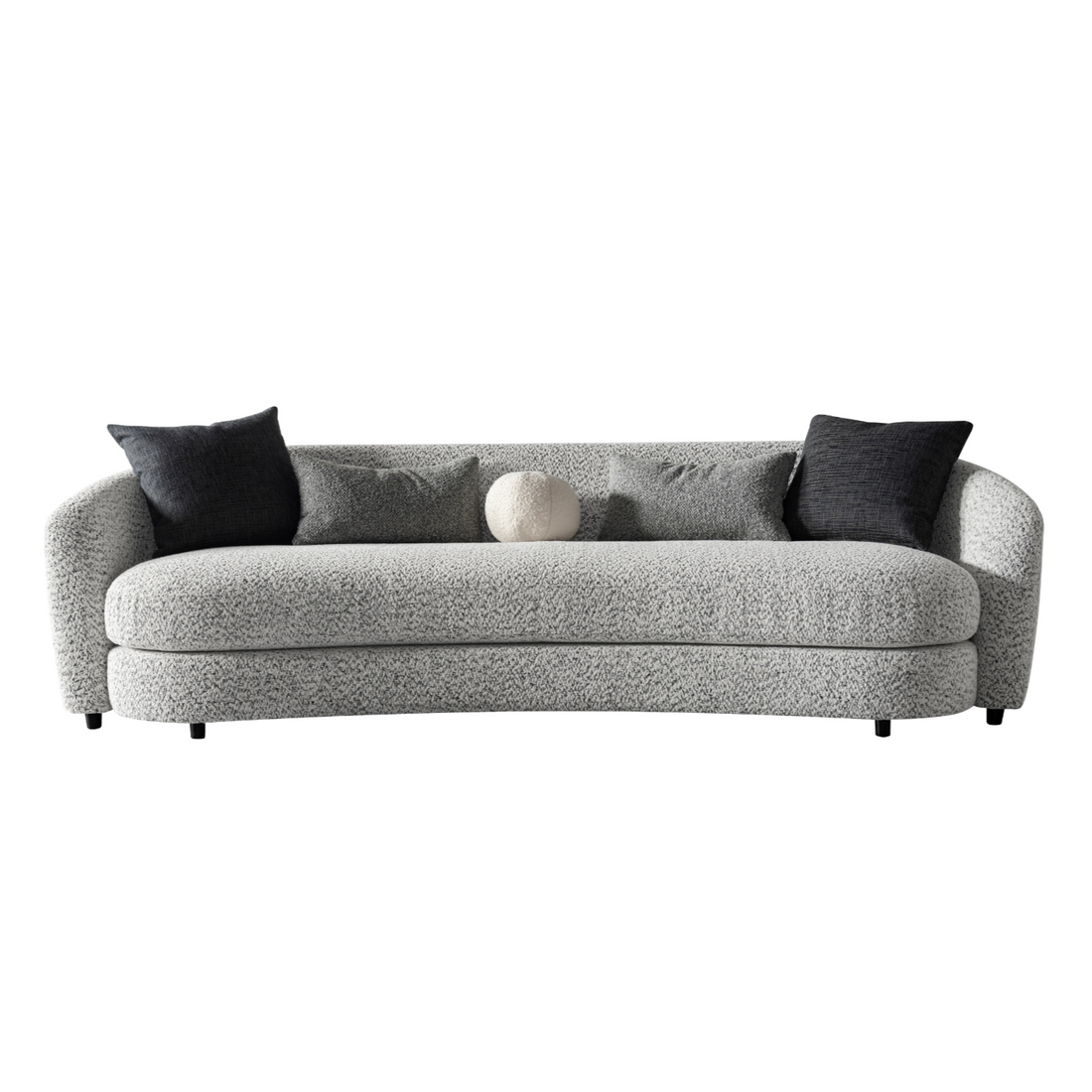 Jamie Grey Boucle 4-Seater Sofa (264cm)