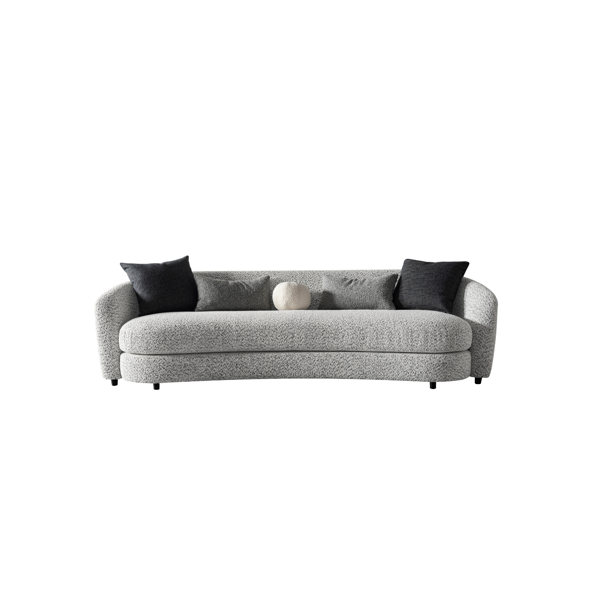 Jamie Grey Boucle 4-Seater Sofa (264cm)