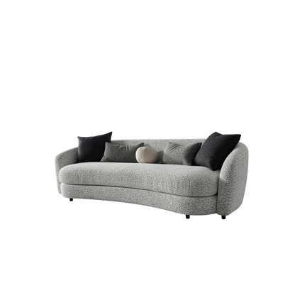 Jamie Grey Boucle 4-Seater Sofa (264cm)