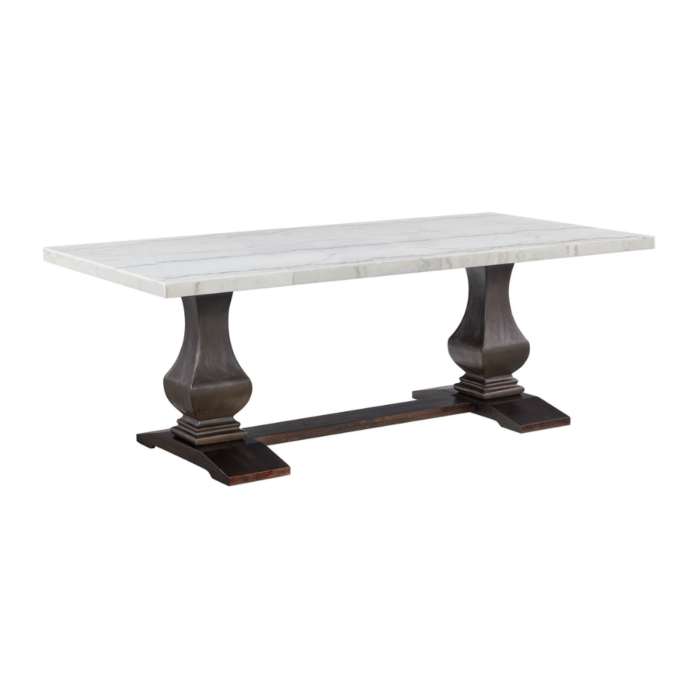 Monticello White Marble Dining Table 6-8 Seaters