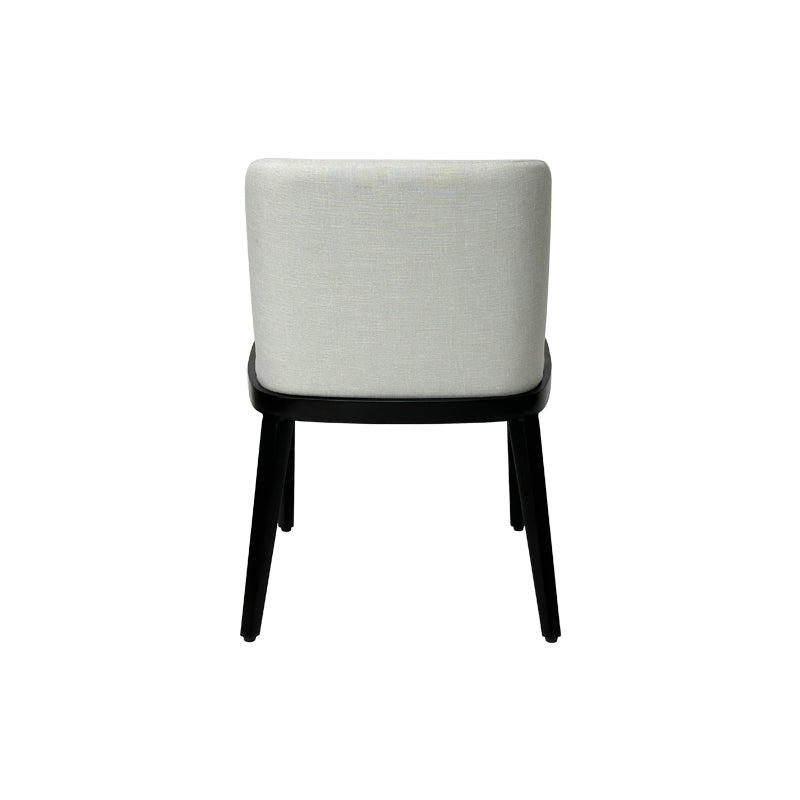 off-white dining chair black legs