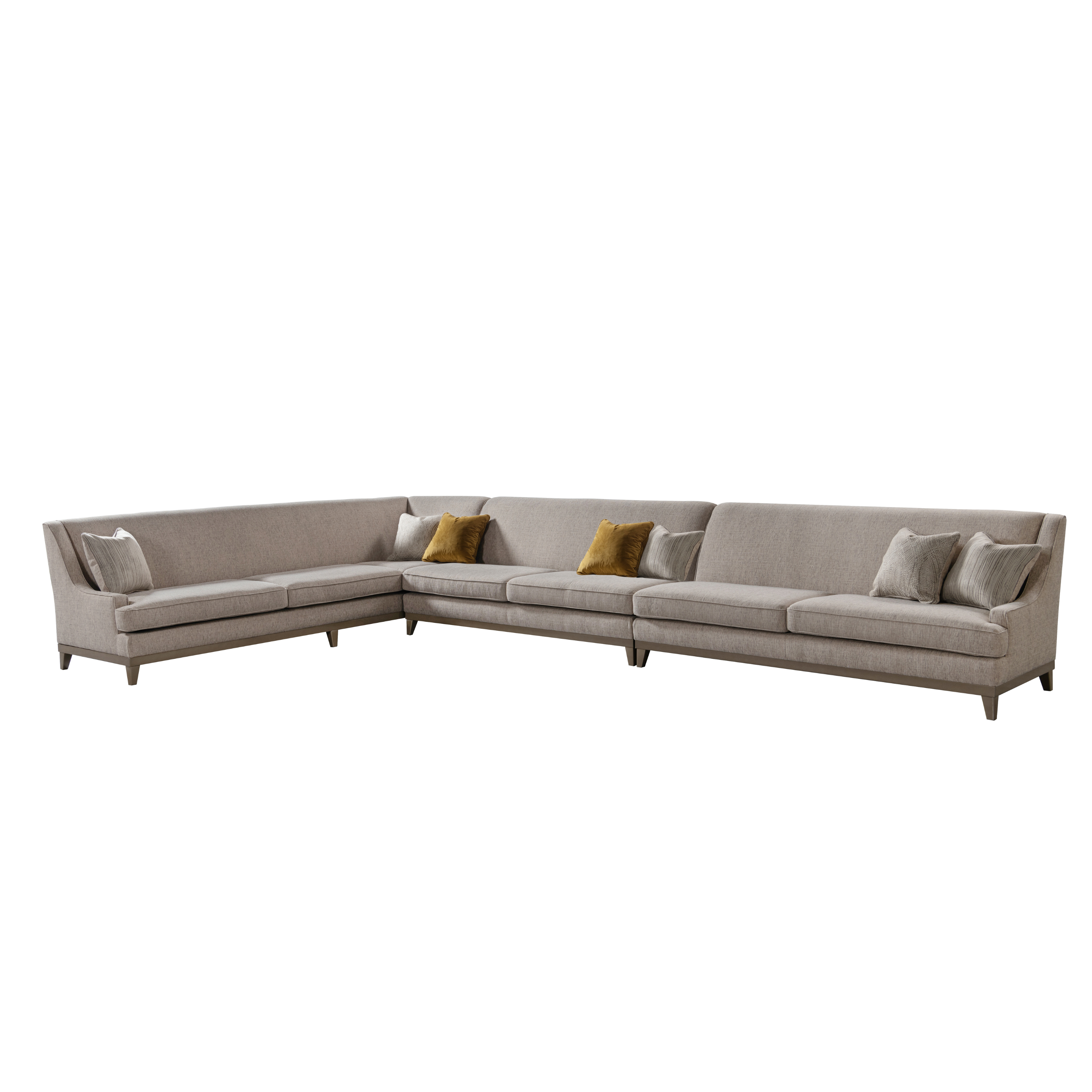 Classy By Noha Albabtain Sectional LAF3+AL+RAF2 + Accent Chair