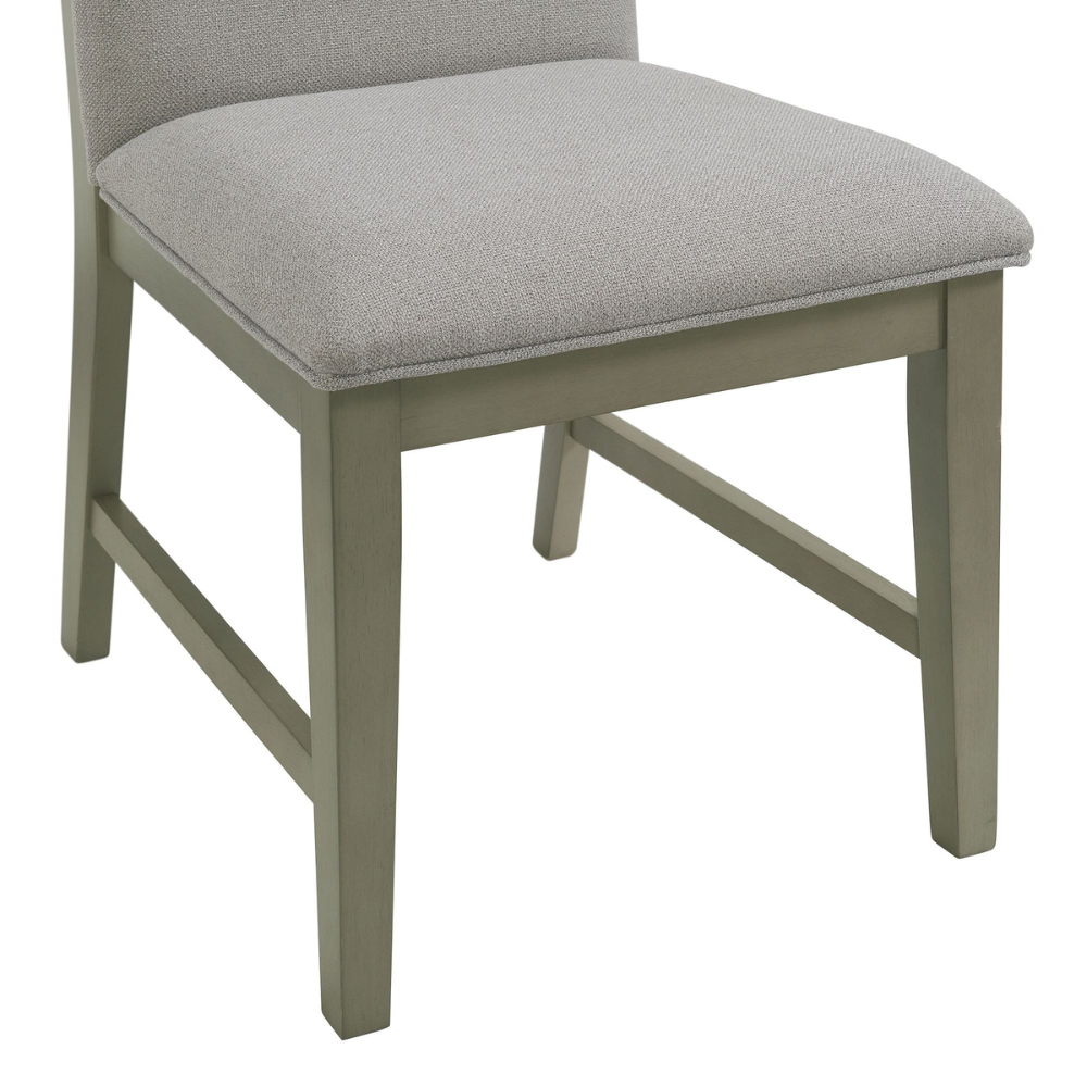 Nashville Grey Dining Table Fabric Ladder Back Side Chair