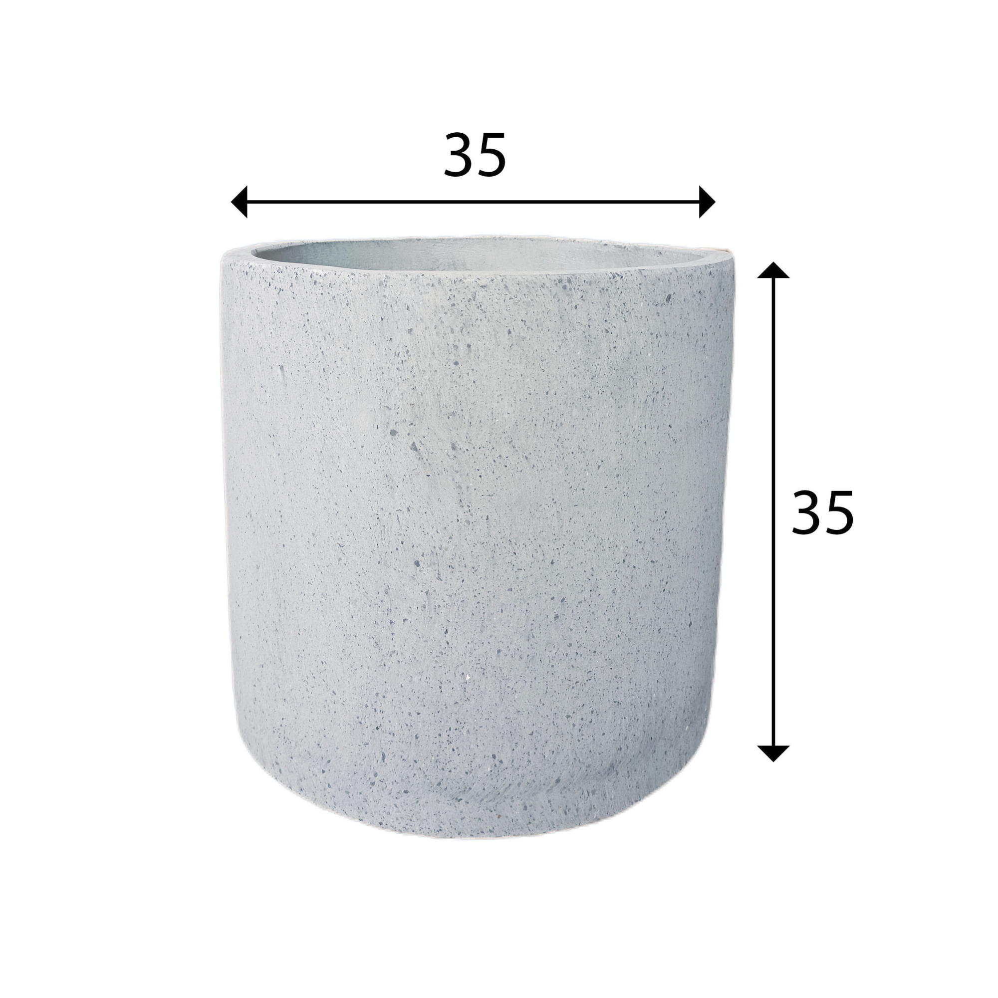 Coal Grey Terrazzo Indoor/Ourdoor Plant Pot By Roots35W*35D*35H. (8785191960897)
