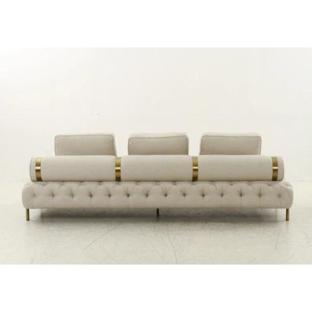 Tufting Beige 4-Seater Sofa (280cm)