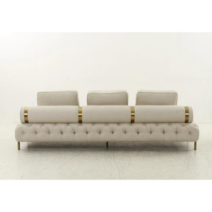 Tufting Beige 4-Seater Sofa (280cm)