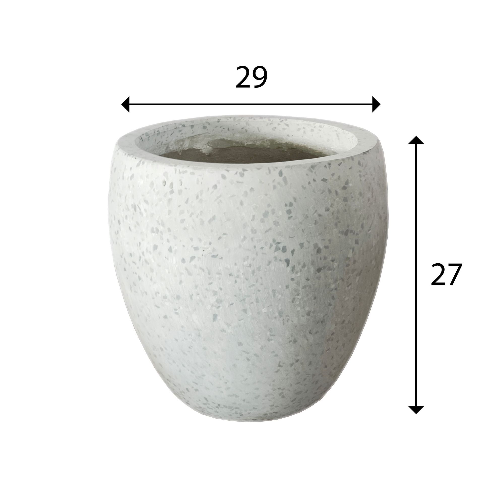 Grey Terrazzo Indoor/Outdoor Plant Pot By Roots29W*29D*27H. (8785194123585)