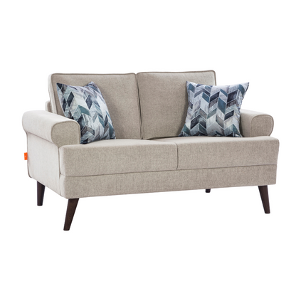 Thompson Sequin Grey Loveseat (6645529051232)