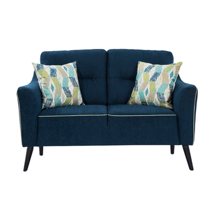 Anchorage Aura Dark Blue Loveseat (6645529182304)