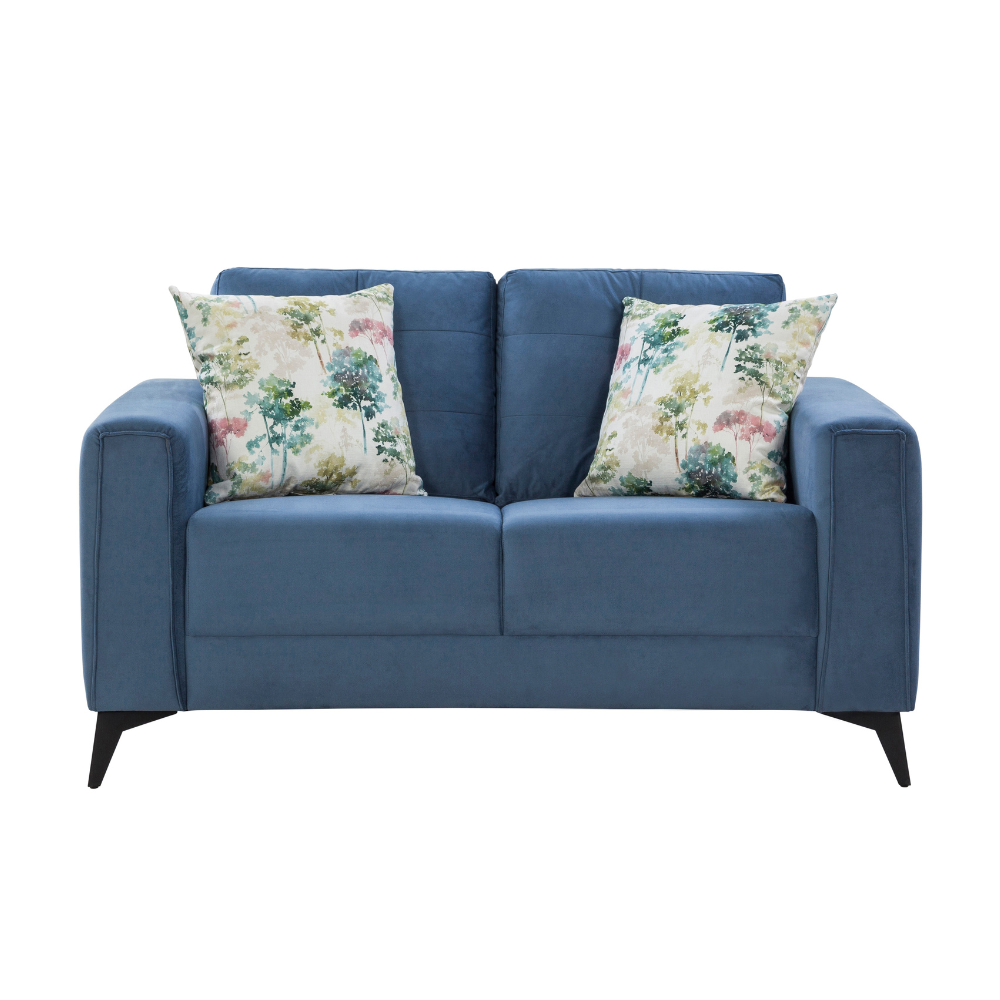 Brandon Beloved Dark Blue Loveseat (6645528920160)