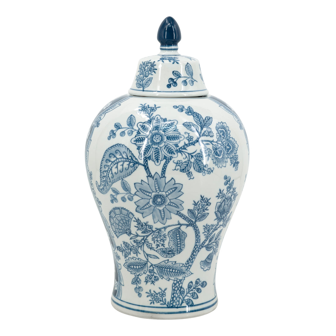 Porcelain Blue And White Lidded Jar EG-61192