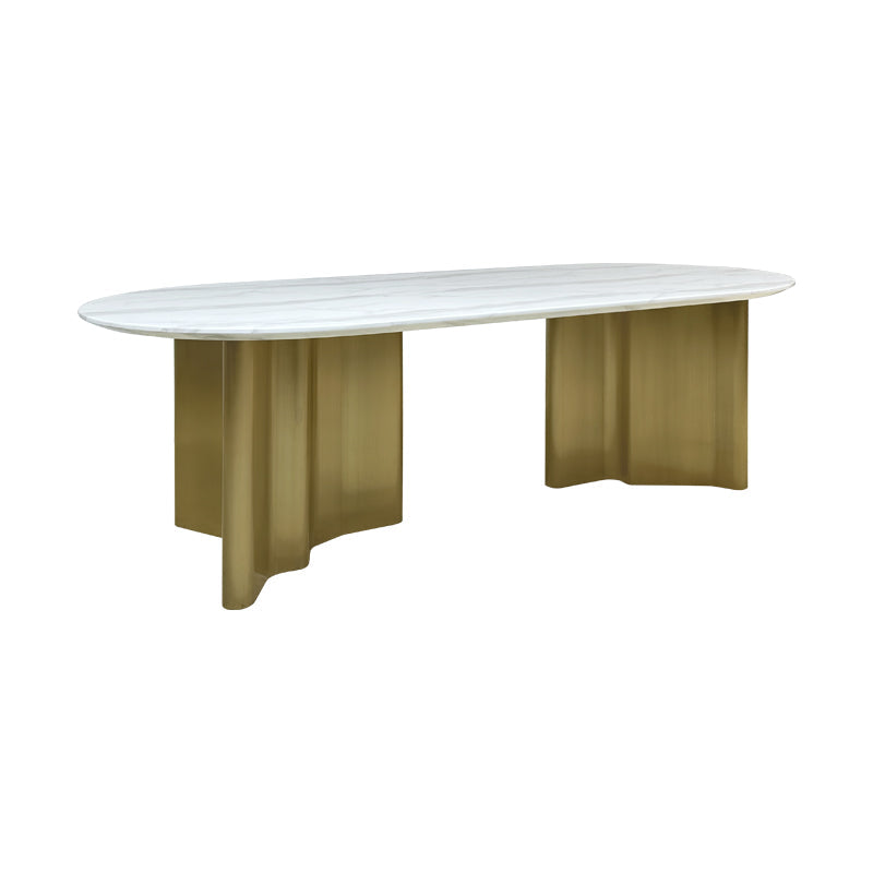 Samuel Oval Marble Dining Table- 8 seater (8785077993793)